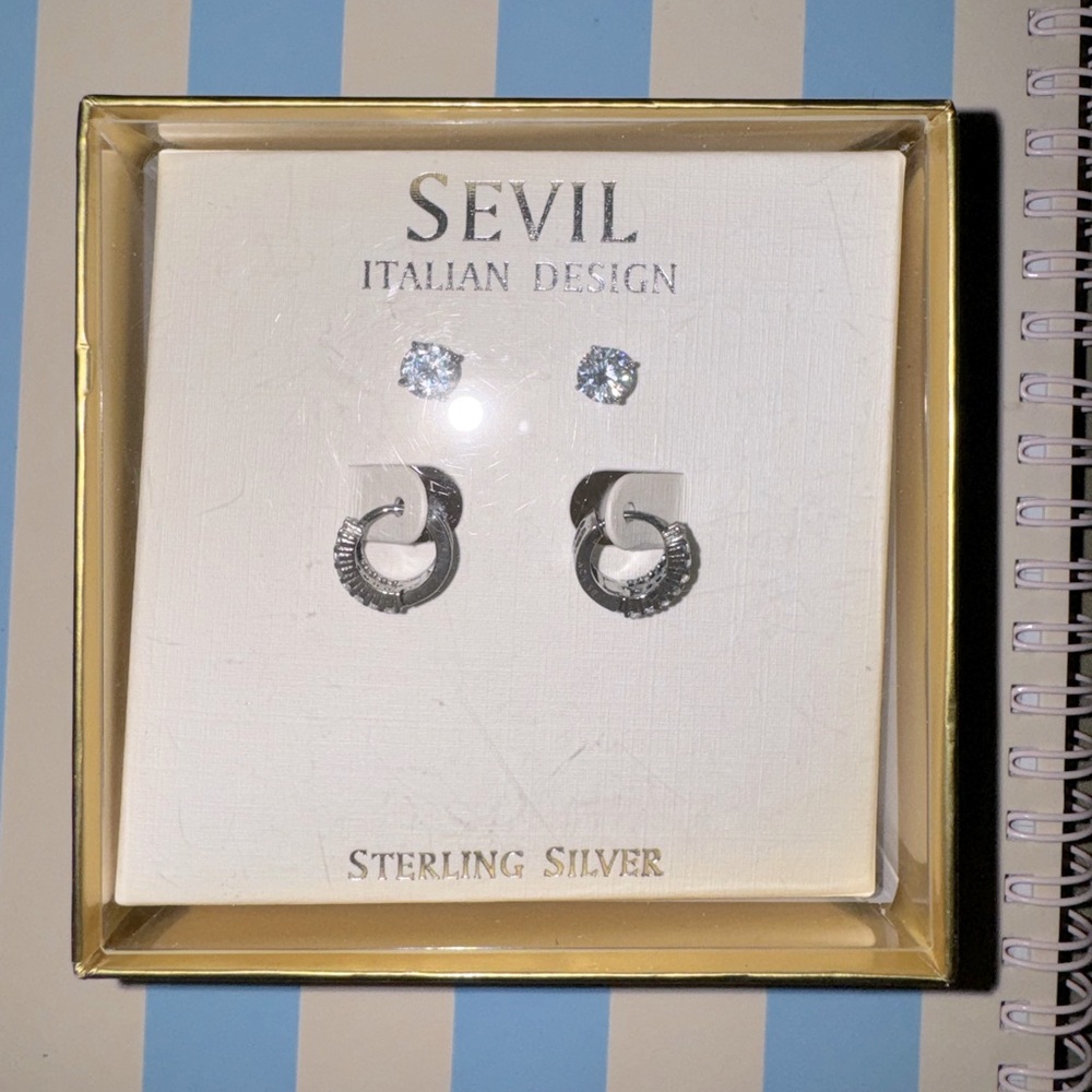 Sevil Sterling Silver Earring Set
